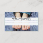 ポディトリスト医療アポイントメント足名刺 予約カード (裏面)