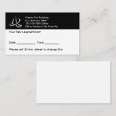 ポディトリスト患者オフィスアポイントメントカードデザイン 予約カード (正面/裏面)