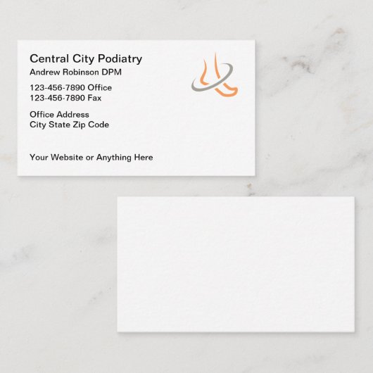 ポディトリスト足とアンクルドクター 名刺 (正面/裏面)