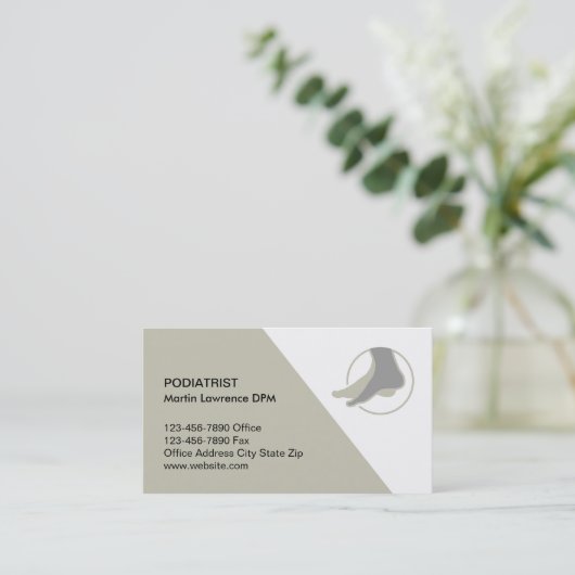 ポディトリスト足ドクターメディカルビジネスカード 名刺 (スタンド正面)