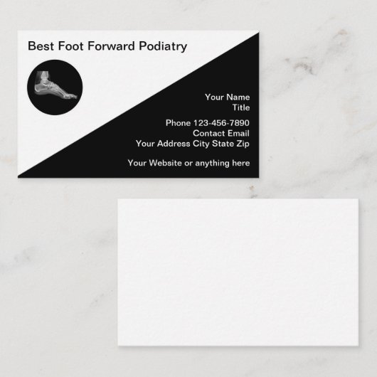 ポディトリスト足ドクターロゴ名刺 名刺 (正面/裏面)