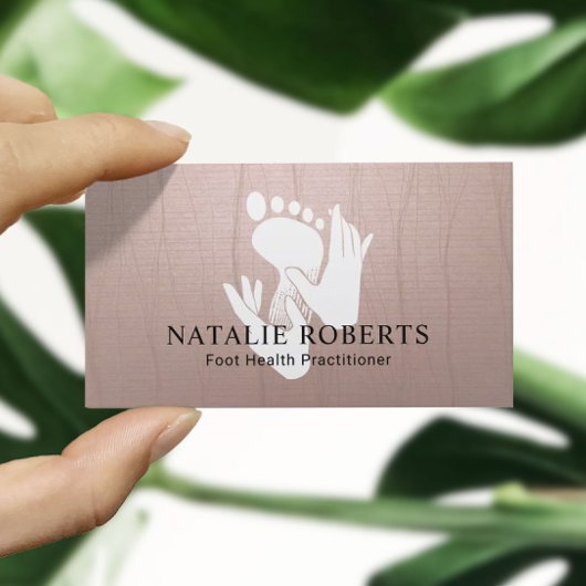 ポディトリスト足マッサージセラピストヴィンテージピンクゼン 名刺