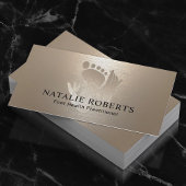 ポディトリスト足マッサージセラピースパブラシ付き金ゴールド 名刺