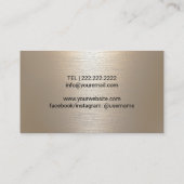 ポディトリスト足マッサージセラピースパブラシ付き金ゴールド 名刺 (裏面)