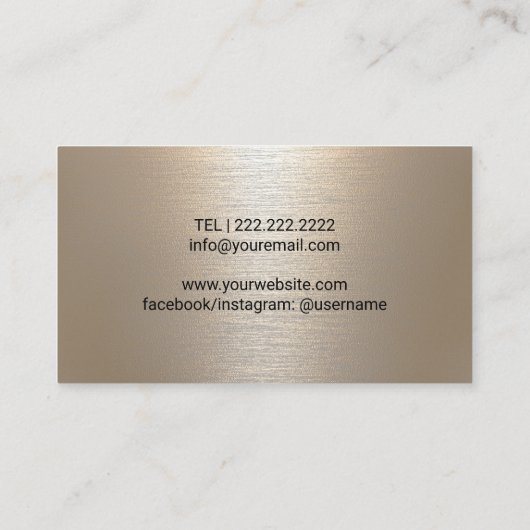 ポディトリスト足マッサージセラピースパブラシ付き金ゴールド 名刺 (裏面)