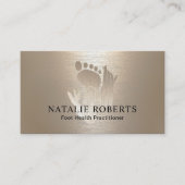 ポディトリスト足マッサージセラピースパブラシ付き金ゴールド 名刺 (正面)