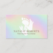 ポディトリスト足マッサージセラピースパホログラフィック 名刺 (正面)