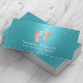 ポディトリスト足マッサージターコイズ&バラ金ゴールド 名刺