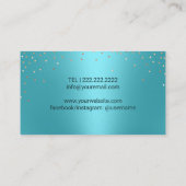 ポディトリスト足マッサージターコイズ&バラ金ゴールド 名刺 (裏面)