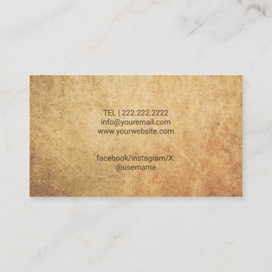 ポディトリスト足気に医ヴィンテージ 名刺 (裏面)