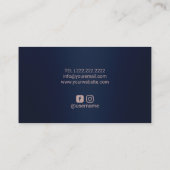 ポディトリスト足衛生開業医ネイビーブルー 名刺 (裏面)