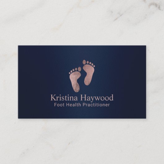 ポディトリスト足衛生開業医ネイビーブルー 名刺 (正面)