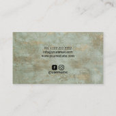 ポディトリスト足衛生開業医ヴィンテージブロンズ 名刺 (裏面)