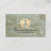 ポディトリスト足衛生開業医ヴィンテージブロンズ 名刺 (正面)