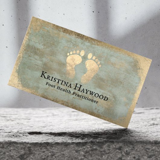 ポディトリスト足衛生開業医ヴィンテージ金ゴールド 名刺