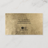 ポディトリスト足衛生開業医ヴィンテージ金ゴールド 名刺 (裏面)