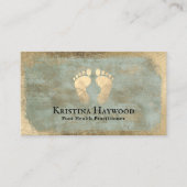 ポディトリスト足衛生開業医ヴィンテージ金ゴールド 名刺 (正面)