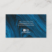 ポディトリスト足衛生開業医抽象芸術ブルー 名刺 (裏面)