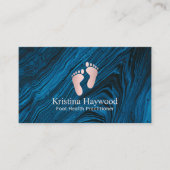 ポディトリスト足衛生開業医抽象芸術ブルー 名刺 (正面)