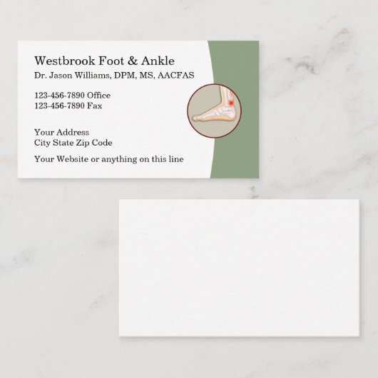 ポディトリモダンスト編集可能名刺 名刺 (正面/裏面)