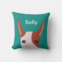 ポデカスタマイズンコイビセンコドッグ顔ブルー クッション