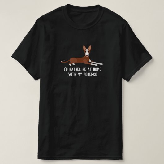 ポデコおもしろいドッグ Tシャツ (デザイン正面)
