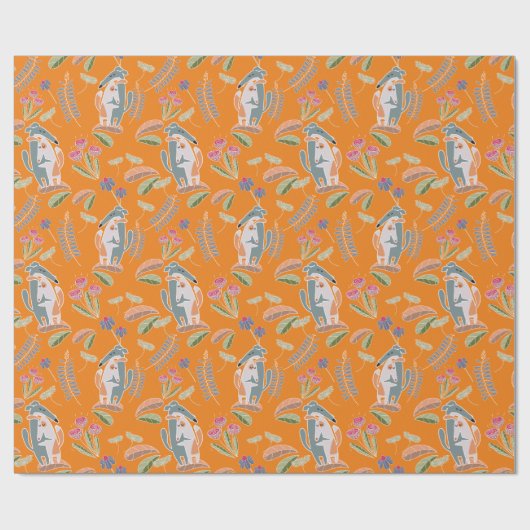 ポデコドッグアンドガルゴオレンかわいらしジ ラッピングペーパー (フラット)