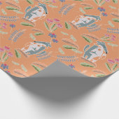 ポデコドッグアンドガルゴコーラルピかわいらしンク ラッピングペーパー (角)