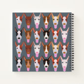 ポデコパーソナライズされたドッグ顔グレイ ノートブック (裏面)