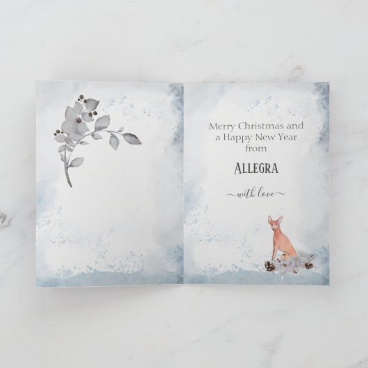 ポデコパーソナライズされたママのクリスマス シーズンカード (内部)