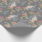 ポデコ犬とガルゴかわいらしグレイ漫画 ラッピングペーパー (角)