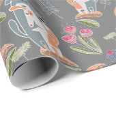 ポデコ犬とガルゴかわいらしグレイ漫画 ラッピングペーパー (ロールコーナー)