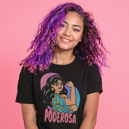 ポデローザハンドドロースペインのドラテンアメリカ系女性女性 Tシャツ