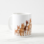 ポデンコの列 コーヒーマグカップ (正面左)