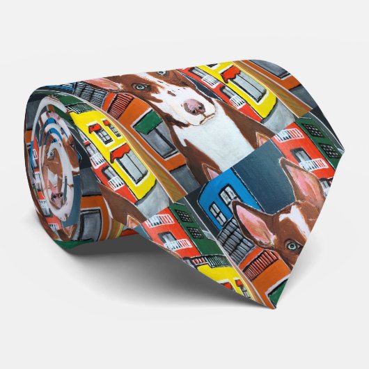 ポデンコインタウンズバイ絵を描アルフレッドキツネ ネクタイ (ロール)