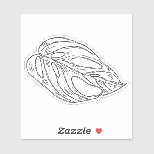 ポトスリーフステッカー シール (シート)