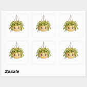 ポトス かわいい 観葉植物 シール (シート)