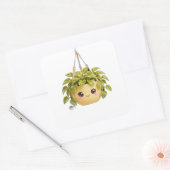 ポトス かわいい 観葉植物 シール (封筒)