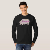 ポトベリーピグママデイジーシルエット母D Tシャツ (正面フル)
