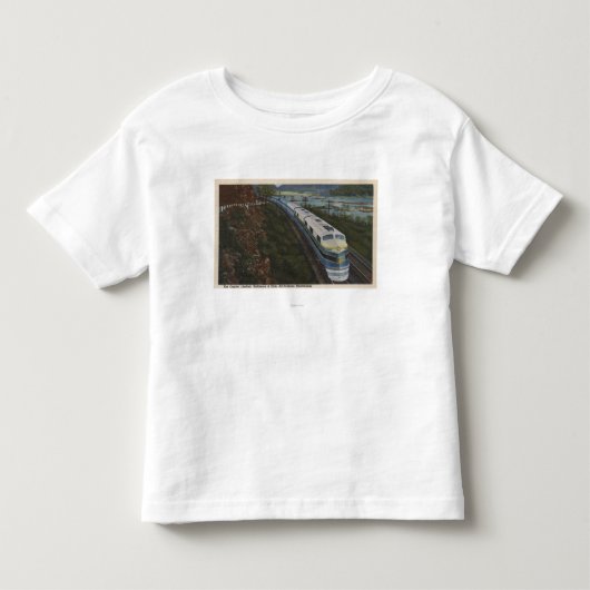 ポトマックを通って流線形になる列車 トドラーTシャツ (正面)
