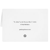 ポトマック川でポール・マッゲヒ「聖ヨハネ」カード (裏面横)