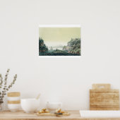 ポトマック川のビュー山バーノン(colou) ポスター (キッチン)