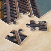 ポトマック川の空中写真鉄道線路 ジグソーパズル (側面)