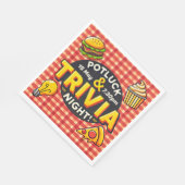 ポトラックとトリビアの夜の招待状のポット運 スタンダードランチョンナプキン (角)