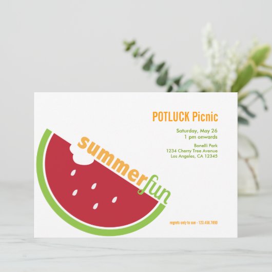 ポトラックサマーピクニックパーティの招待状 招待状 (スタンド正面)
