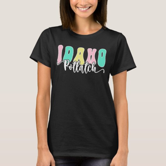 ポトラッチアイダホレトロ土産 Tシャツ (正面)