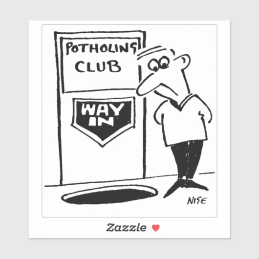 ポトリングクラブ入り口の漫画。 シール (シート)