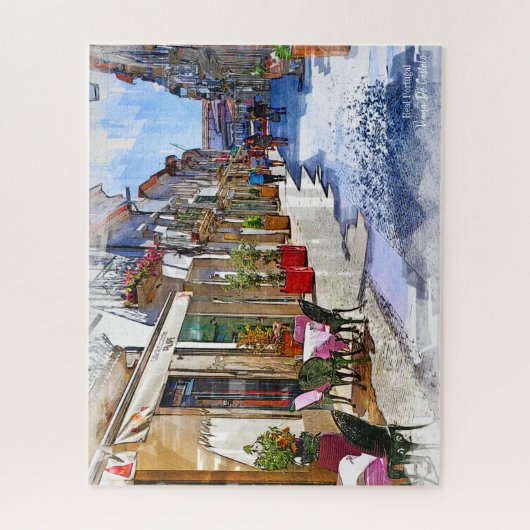 ポト実在ルガル – ヴィアナ・ド・カステロのカフェ ジグソーパズル (縦)