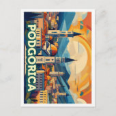 ポドゴリカモンテネグロ旅行芸術的カラフル ポストカード (正面)