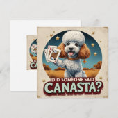 ポドルはカナスタゲームが大好き 招待状 (正面/裏面)